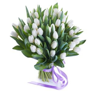 Buchet cu 39 Lalele albe