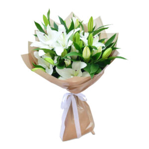 buchet funerar cu 10 crini